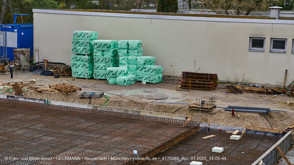 01.04.2023 - Baustelle zum Haus für Kinder in Neuperlach